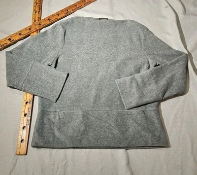Suéter Vintage Banana Republic Mujer Grande Gris Cuello Barco Minimalista Polar Foto 1 de 4