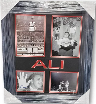 Cassius Clay Signed 8x10 Autograph Photo Framed w 8x10 Muhammad Ali JSA XX98570 - Image 1 of 3