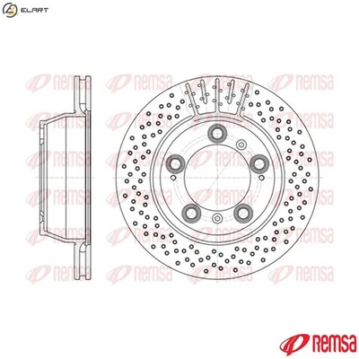 2x BRAKE DISC 6941.10 FOR PORSCHE BOXSTER/Spyder 911/Targa/Convertible CAYMAN - Image 1 of 4