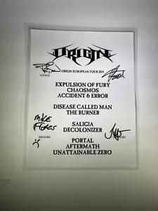 RARO técnico death metal ORIGEN setlist firmado gira europea recuerdos TDM - Imagen 1 de 5