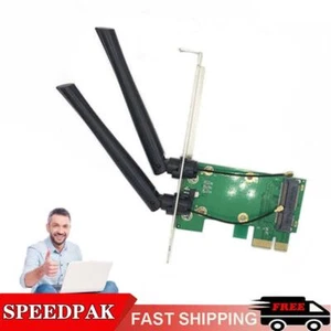 Wireless Wifi Network Card Mini PCIE To PCI-E 1X+ 2 G6 NIC W0U5 Adapt B ha GTR8 - Afbeelding 1 van 6