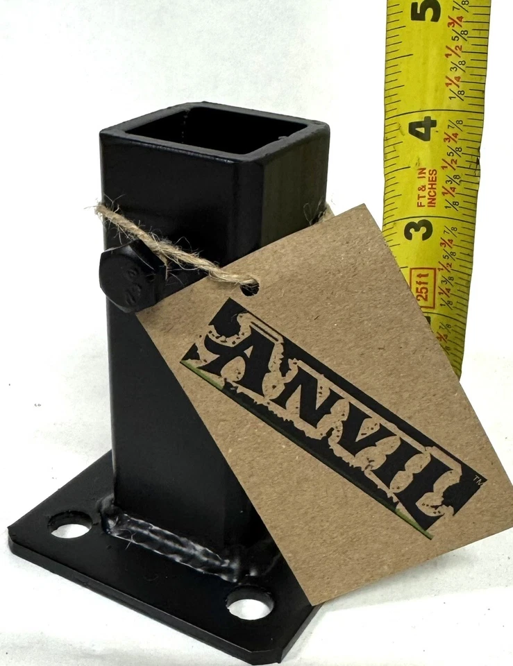 Rusty Iron Stair Posts Railing Base Anvil 4" Rail Post Repair 4 Inch Black