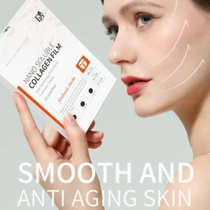 10x Nano Collagen Film Paper Soluble Facial Mask Forehead Skin Cheek Stickers - Picture 1 of 14