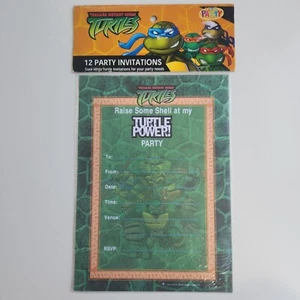 Teenage Mutant Ninja Turtles Party Supplies Invitations (Pack of 12) 2004 Y2K - Picture 1 of 4