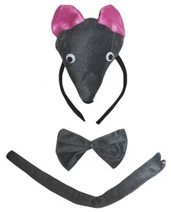 3D Combined Cute Animal Headband Bowtie Tail 3pc Halloween Party Unisex Costume - Picture 1 of 55