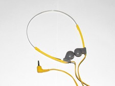 Sony MDR-W10 Sports Headphones Yellow Tested Vintage Adjustable