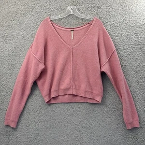 Free People Take Me Places Pullover Draped Sweater Oversized Boho Knit Women XS - Picture 1 of 8
