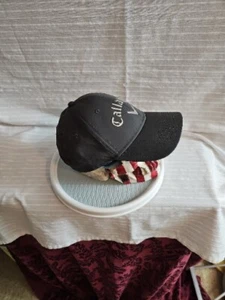 Callaway Golf Cap Dark Gray Metal Logo Looks Great Strapback Hat Polyester - Picture 1 of 4