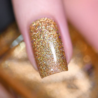 ILNP Happy Hour - Vibrant Gold Holographic Ultra Metallic Nail Polish - Image 1 of 4