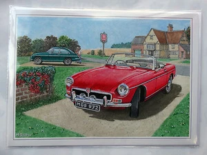 MGB 1962 - 80 Car Drive Design Open Blank Christmas Birthday Card - Picture 1 of 1