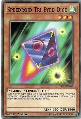 Speedroid Tri-Eyed Dice HSRD-EN002 Yu-Gi-Oh Card 1st Edition New - Image 1 of 3
