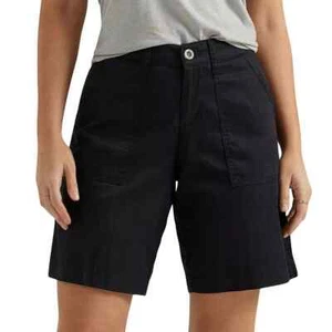 Lee Ultra Lux Comfort Flex-to-Go Utility Bermuda Shorts Womens 4 Black NEW - Picture 1 of 10