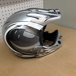 HELMET MX/DIRT    [AFX     FX-85Y  ]          YOUYH    MEDIUM   SILVER - Picture 1 of 2