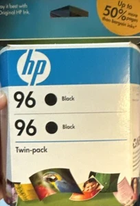 2-pak oryginalnych 96 czarnych wkładów atramentowych HP C9348FN OEM uszczelnionych wygasły - Zdjęcie 1 z 1