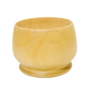 Pedestal redondo de madera de aliso estilo Matcha Chawan soporte de baratija firmado artesanalmente - Imagen 1 de 3