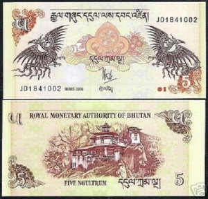 BHUTAN 5 NGULTRUM P-28 2006 x 1000 Pcs Lot Brick BUNDLE DRAGON DZONG UNC NOTE - Picture 1 of 1