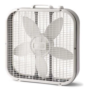 Classic Box Fan with Weather Resistant Motor and 3 Speeds White - Picture 1 of 6