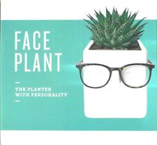 Face Plant | Novelty Planter Holds Plants Glasses & You Can Draw on Great Gift