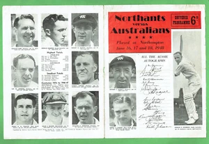 #EE. 1948 CRICKET SOUVENIR PROGRAM - NORTHANTS V AUSTRALIA, BRADMAN COVER - Picture 1 of 2