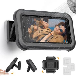 Waterproof Shower Phone Holder 360° Rotation Wall Mount for Bathroom Kitchen - Picture 1 of 7