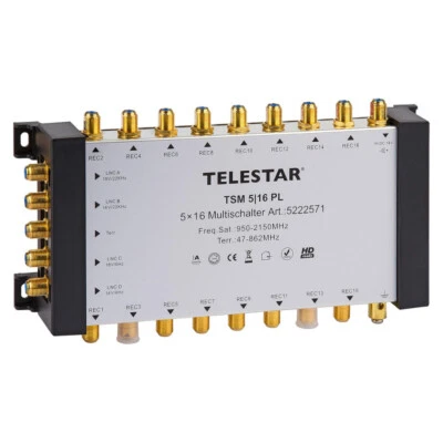 TELESTAR TSM 5/16 Premium Line Sat Multischalter Multiswitch 16 Teilnehmer - Bild 1 von 4