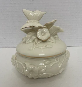 Symphony Music Box Tune I Will Always Love You Enesco 1995 Ivory Butterfly - Picture 1 of 9