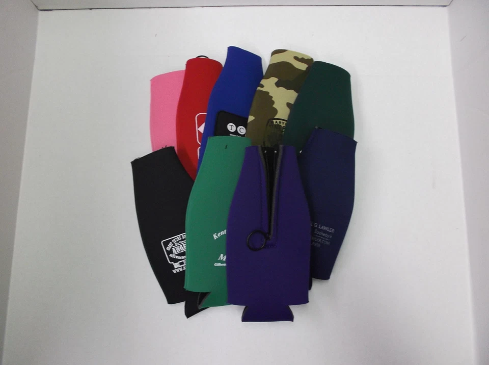 Lote de 15 piezas surtidas botellas con cremallera Koozy al por mayor ¡Mantén la cerveza fría! Foto 1 de 1