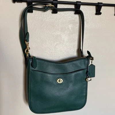 Coach Chaise Pebble Leather Crossbody Bag C8483 Green Turquoise - Image 1 of 4