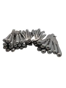 WILTON ARMETALE HANOVER PEWTER STAINLESS RWP PISTOL BIRD 40 Pcs Service For 8 - Picture 1 of 8