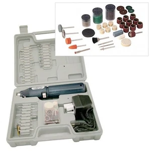 Mini herramienta de taladro giratorio inalámbrico 205 piezas para hobby con estuche + accesorios - Imagen 1 de 4