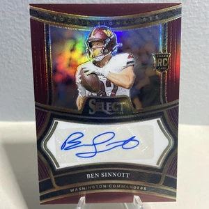 2024 Panini Select BEN SINNOTT Rookie Signatures Maroon /75 Commanders Auto RC - Picture 1 of 3