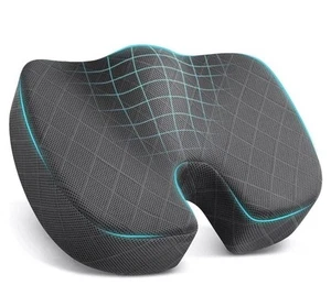 Tushguard Seat Cushion for Office Chair Memory Foam Non-Slip Cushion Back, Relie - Picture 1 of 8