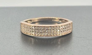 9ct Rose Gold 0.33ct Diamond Eternity Ring, UK Size P, 2g - Picture 1 of 10