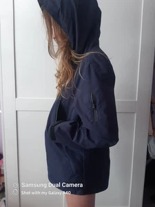 M&S girls light blue summer jacket hooded shower resistant pockets size 10-11 yr - Picture 1 of 11