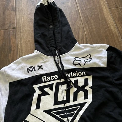 Fox Racing Ricky Carmichael 黑色连帽衫赛车队尺寸 XXL 摩托车赛车 — 第 1/4 张图片