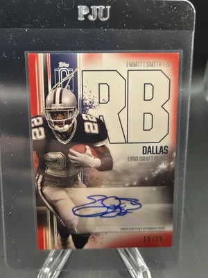 2024 Tops Emmit Smith Veteran's Class Auto /25 Dallas Cowboys - Image 1 of 3