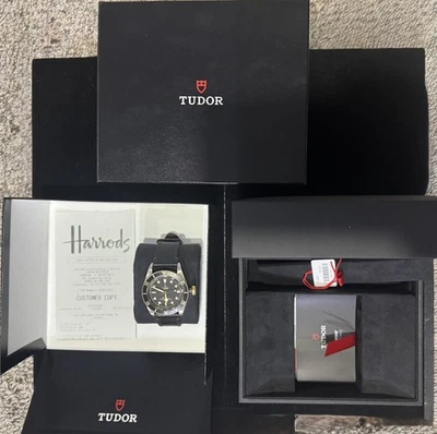 Tudor Black Bay Steel & Gold Black Dial 41mm Automatic Watch 79733N box/papers - Image 1 of 4