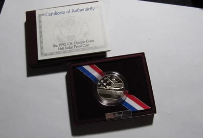 1992 Olympic Commemorative Half Dollar Proof - BU Condition / OGP - 52MM - Image 1 of 3