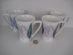 4x PORTMEIRION MUGS DUSK DESIGN BY JO GORMAN MADE IN BRITAIN 4 1/2" FLARED SHAPE - Picture 1 of 10