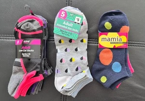 16 pairs Girl’s Adult (3+5+8 pairs) Fashion Socks - Picture 1 of 8