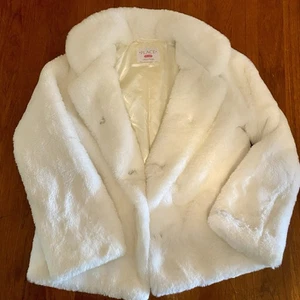 Girls White Size L 10-12 Children’s Place Faux Fur Short Jacket - Picture 1 of 8