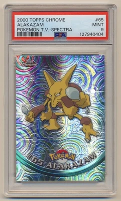 PSA 9 Pokemon 2000 Topps Chrome Spectra Alakazam #65 MINT Condition! - Image 1 of 2