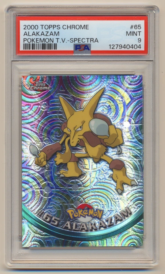 PSA 9 Pokemon 2000 Topps Chrome Spectra Alakazam #65 MINT Condition! - Image 1 of 2