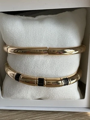 Brazalete Bomb Party Gem Society “Dilo con borde” en baño de oro Foto 1 de 3