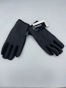 MENS 3M THINSULATE INSULATION 40 GRAM FLEECE LINED GLOVES BLACK/GRAY SIZE L -NEW - Picture 1 of 4