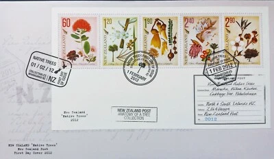 New Zealand Stamps, First Day Cover, Native Trees - dated 1/2/2012 - Image 1 of 2