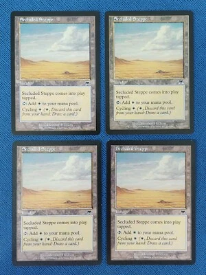 MTG 4x Secluded Steppe x4 LP Onslaught Magic Playset White Cycling Land Pauper - Image 1 of 2