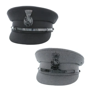 Chauffeur Cap in Black or Grey from The Hat Company - Picture 1 of 4