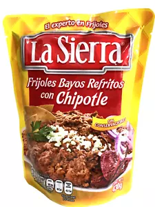 4-Pack La Sierra Frijoles Bayos Chipotle Ref. 430g/15oz Mexican Refried Beans - Picture 1 of 2