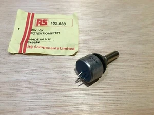 Rotary Cermet Potentiometer with a 6.35 mm Dia. Shaft 10kΩ, ±10%, 2W RS 162-833 - Picture 1 of 1